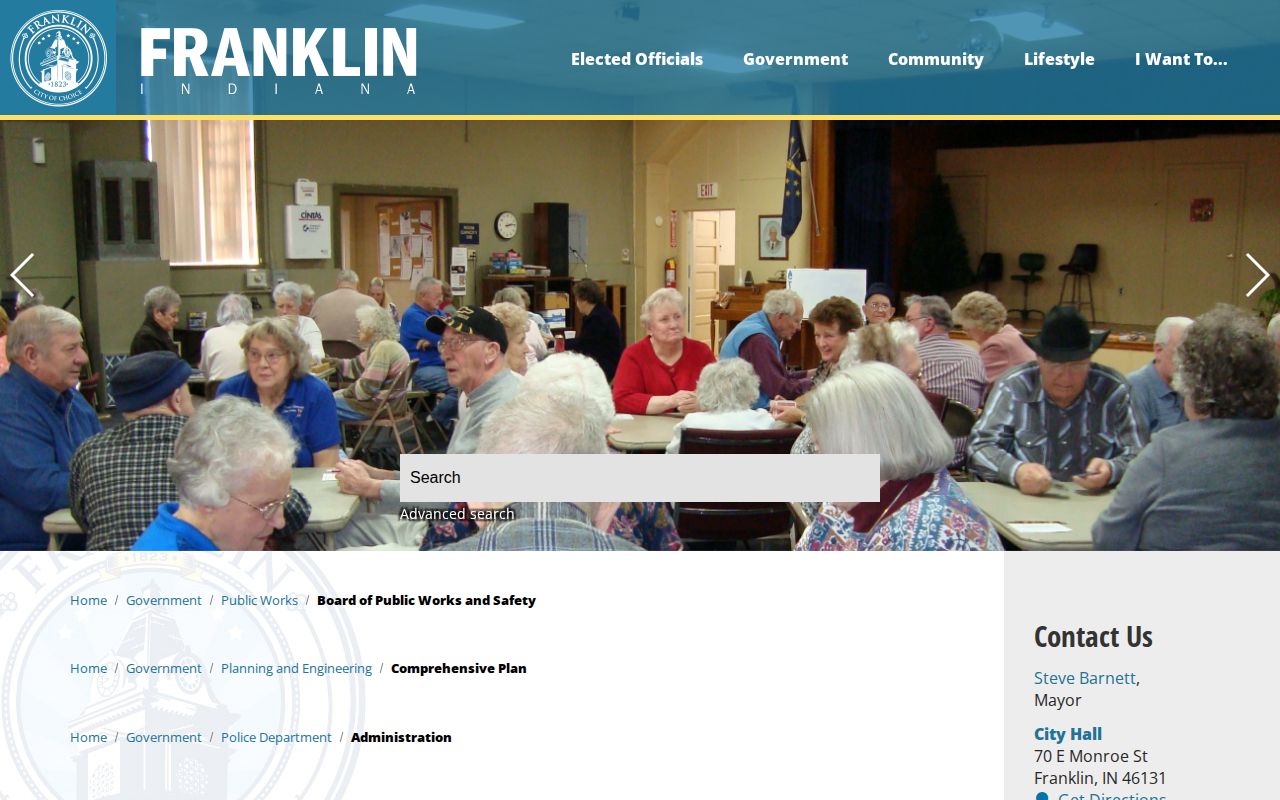 Franklin Police Department arrest records request information in Johnson County